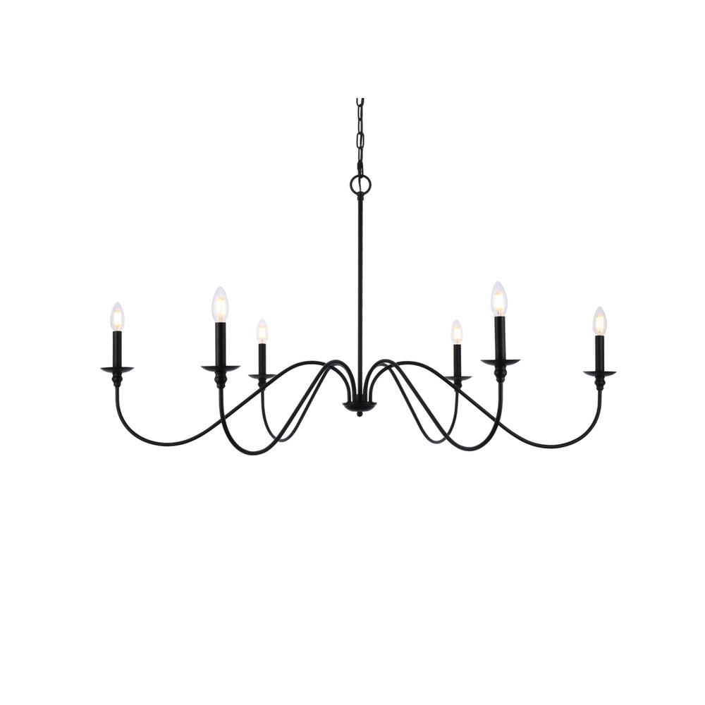 Rohan 48 inch chandelier in matte black. Picture 2