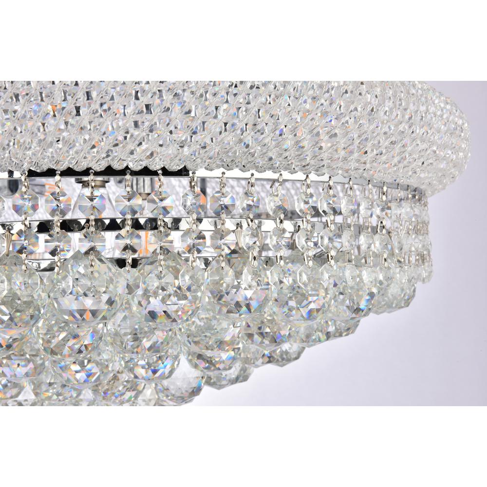 Primo 18 light Chrome Flush Mount Clear Royal Cut Crystal. Picture 4