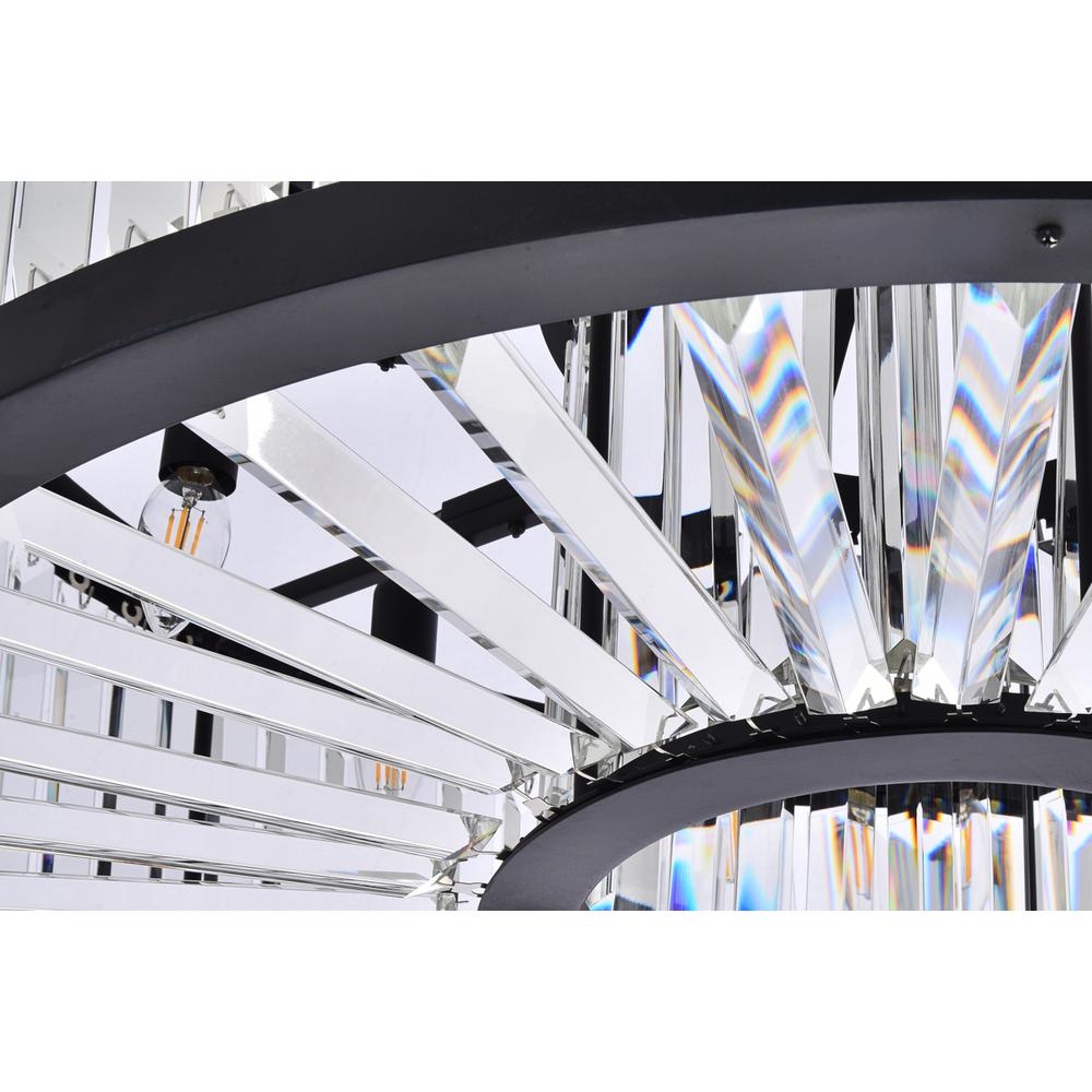 Chelsea 10 light Matte Black Chandelier Clear Royal Cut Crystal. Picture 3