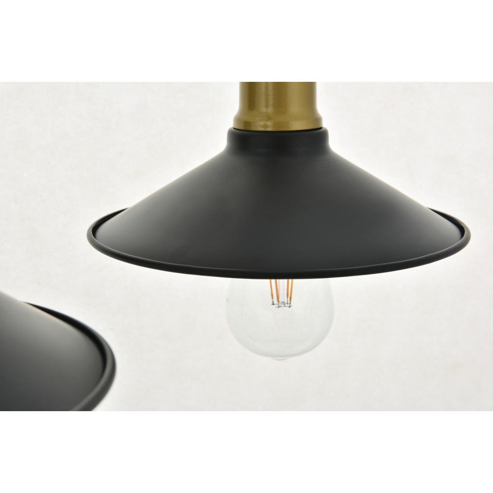 Etude 3 light brass and black Wall Sconce. Picture 8
