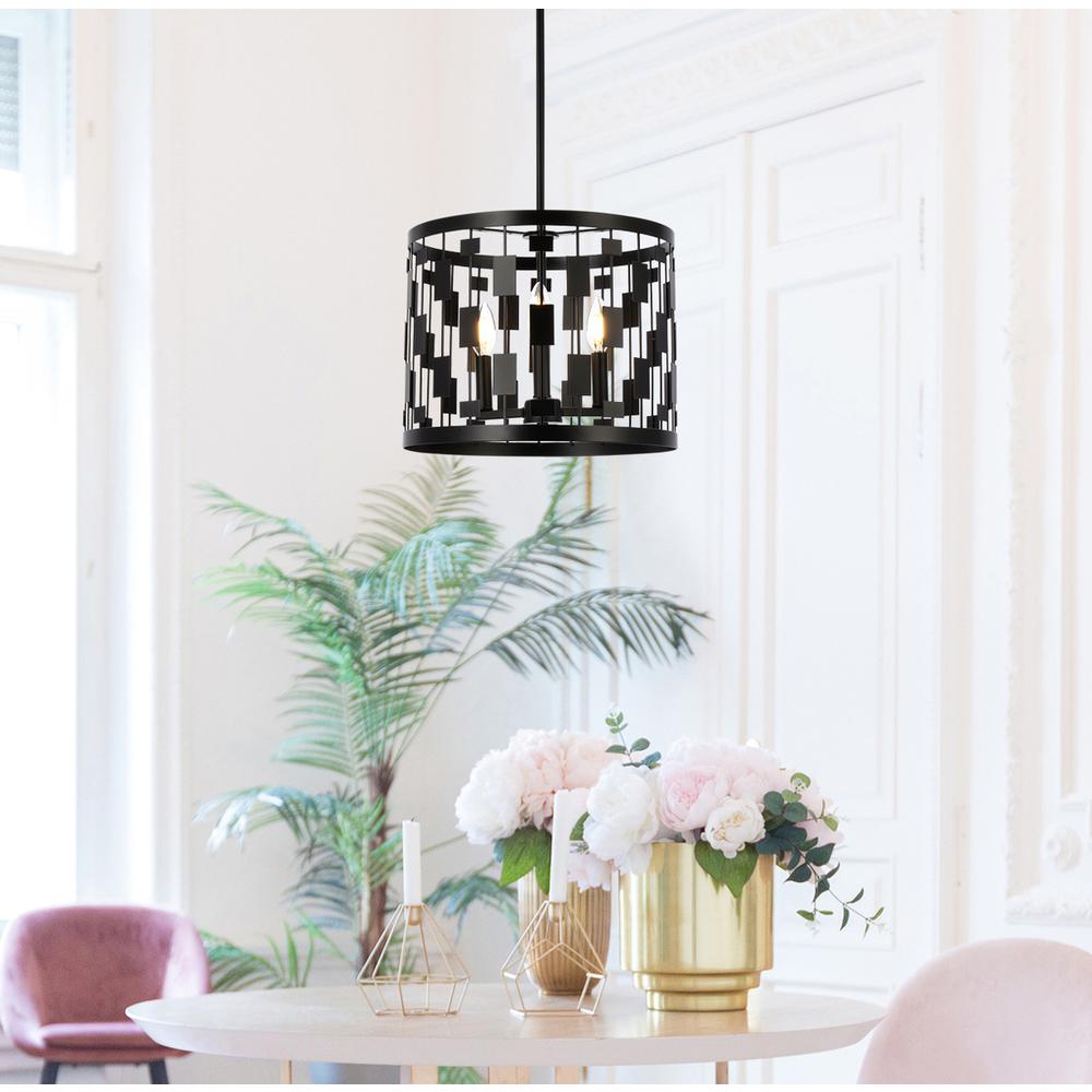 Levante 3 lights pendant in black. Picture 7