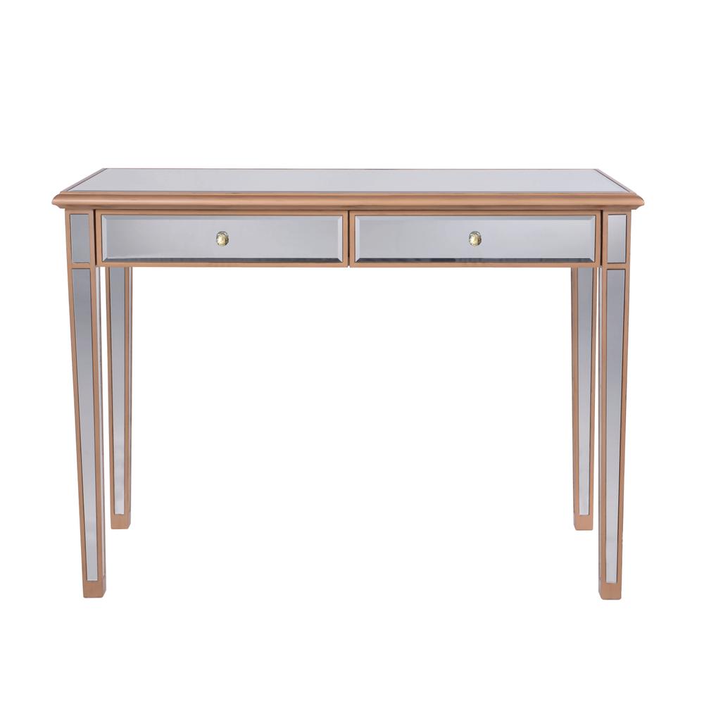 2 Drawers Dressing table 42 in. x 18 in. x 31 in. in Gold paint. Picture 1