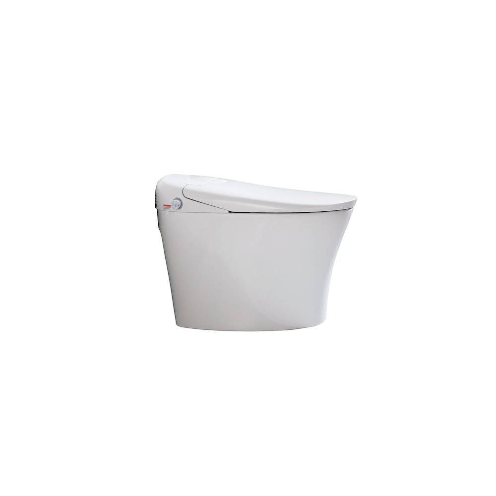 Smart Round Bidet Toilet in Glossy White. Picture 3