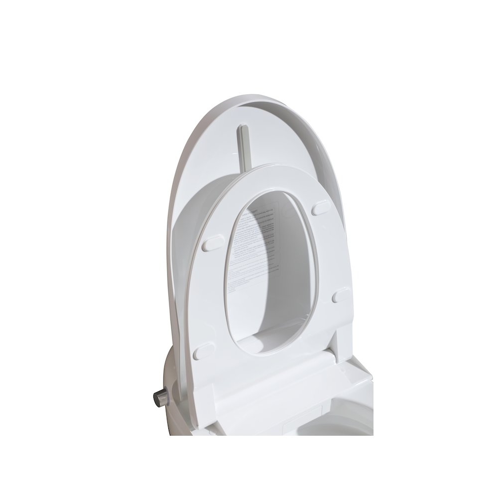 Smart Round Bidet Toilet in Glossy White. Picture 11