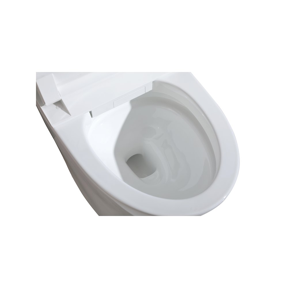 Smart Round Bidet Toilet in Glossy White. Picture 12