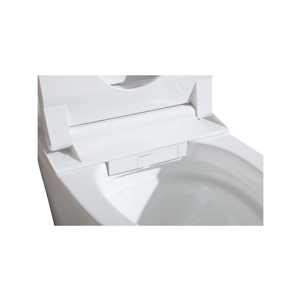 Smart Round Bidet Toilet in Glossy White. Picture 13