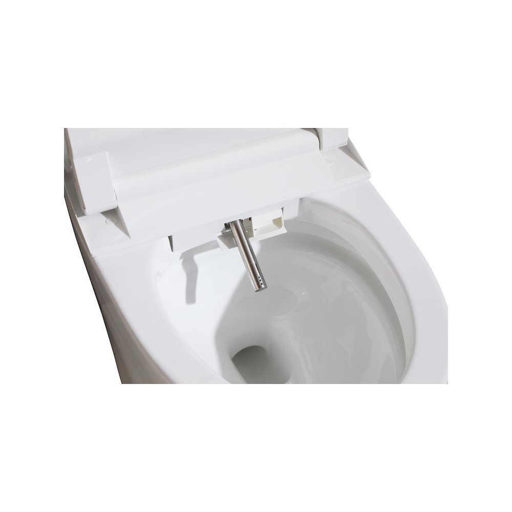Smart Round Bidet Toilet in Glossy White. Picture 14
