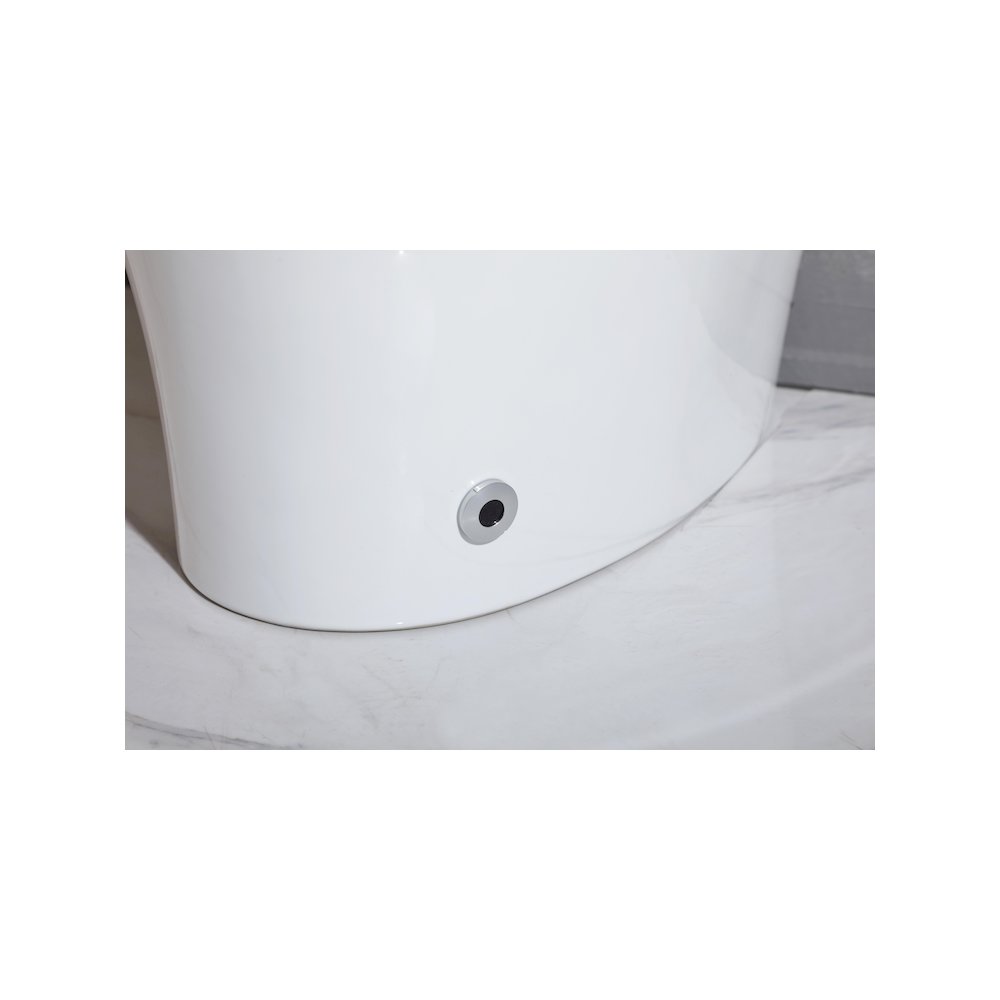 Smart Round Bidet Toilet in Glossy White. Picture 17