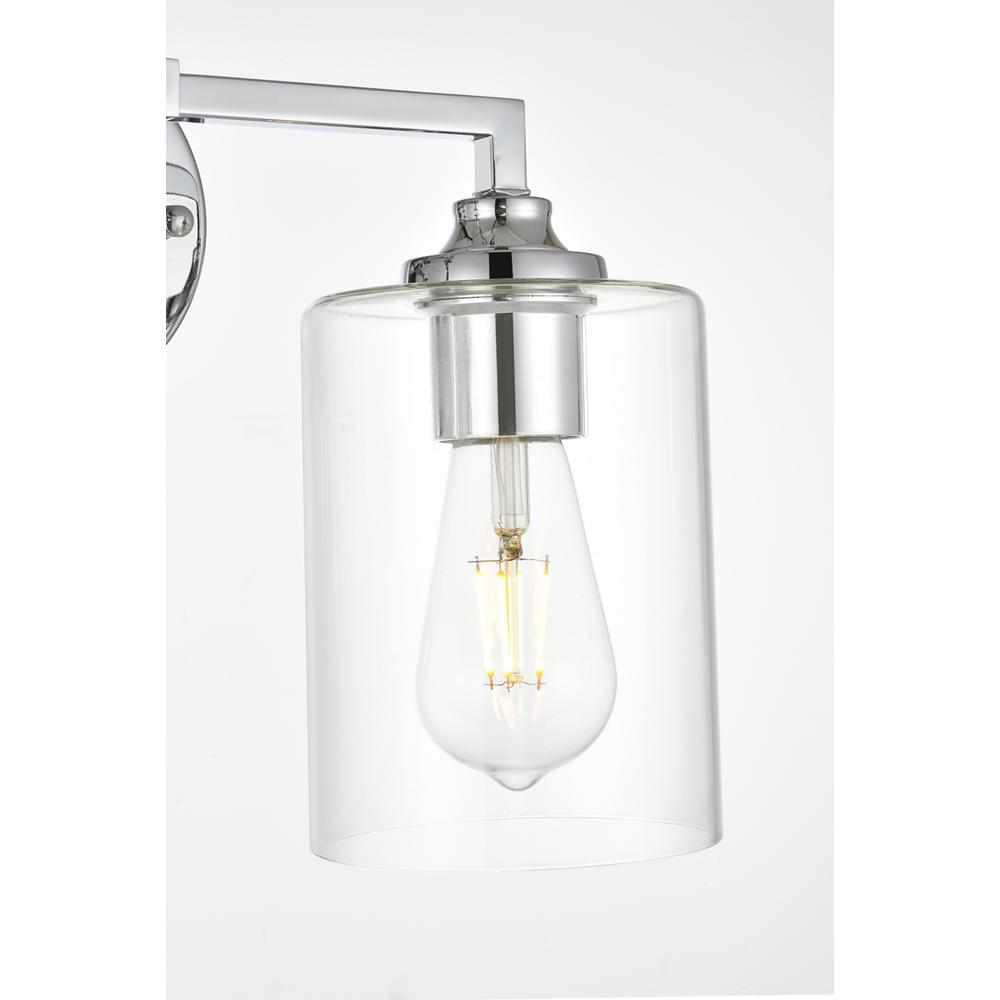 Mayson 2 light Chrome and Clear Bath Sconce. Picture 4