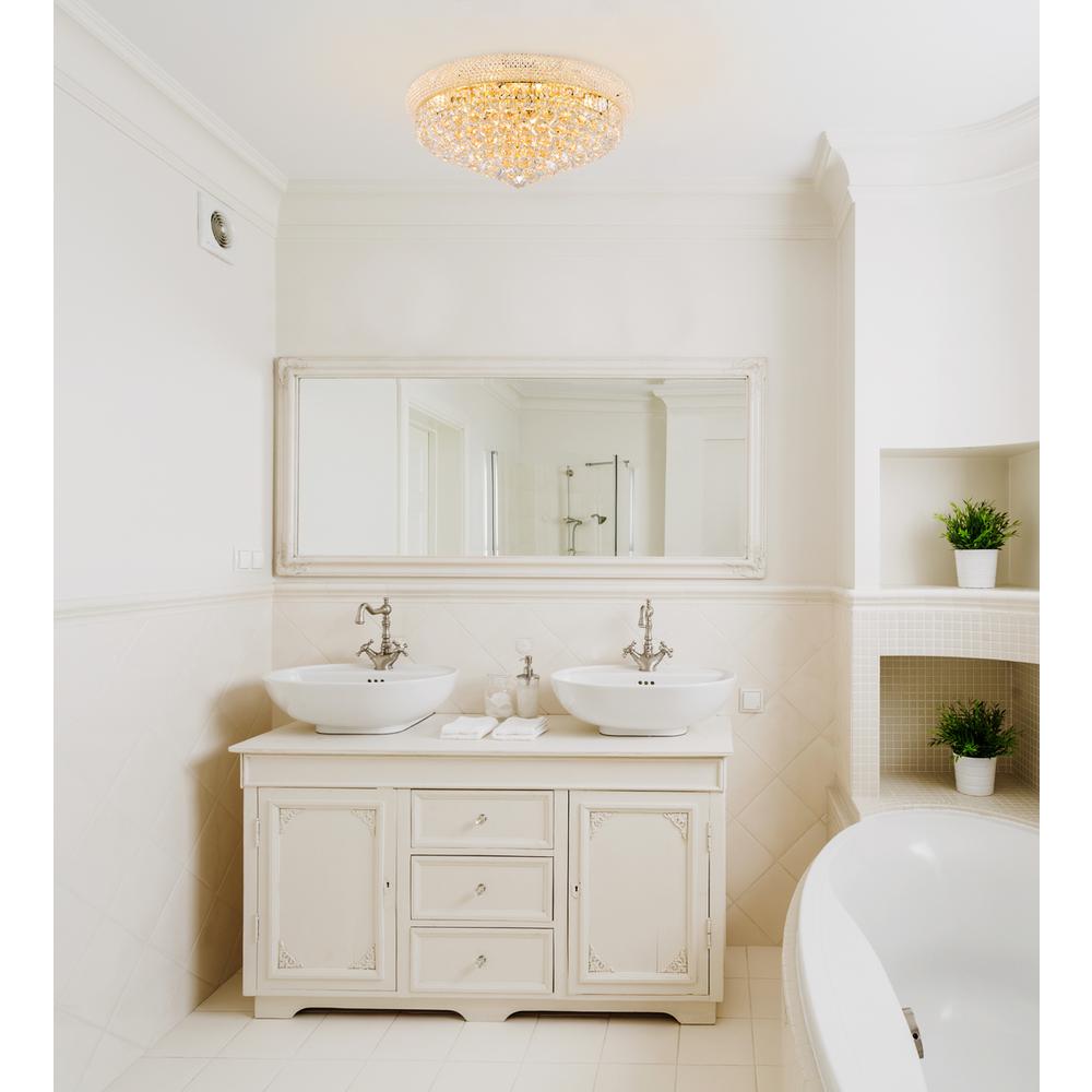 Primo 12 light Gold Flush Mount Clear Royal Cut Crystal. Picture 9