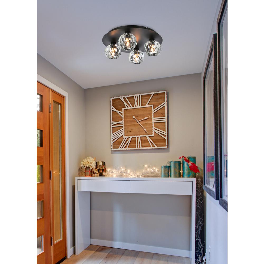 Graham 4 Light Ceiling Lamp in Black. Picture 7