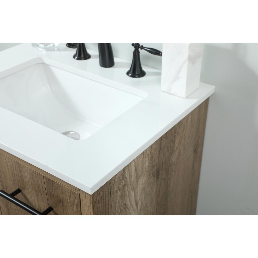 24 inch Single bathroom vanity in natural oak. Picture 8