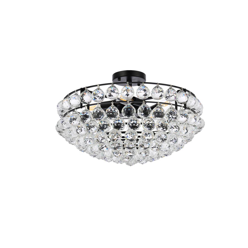 Savannah 20 inch flush mount in black. Picture 6