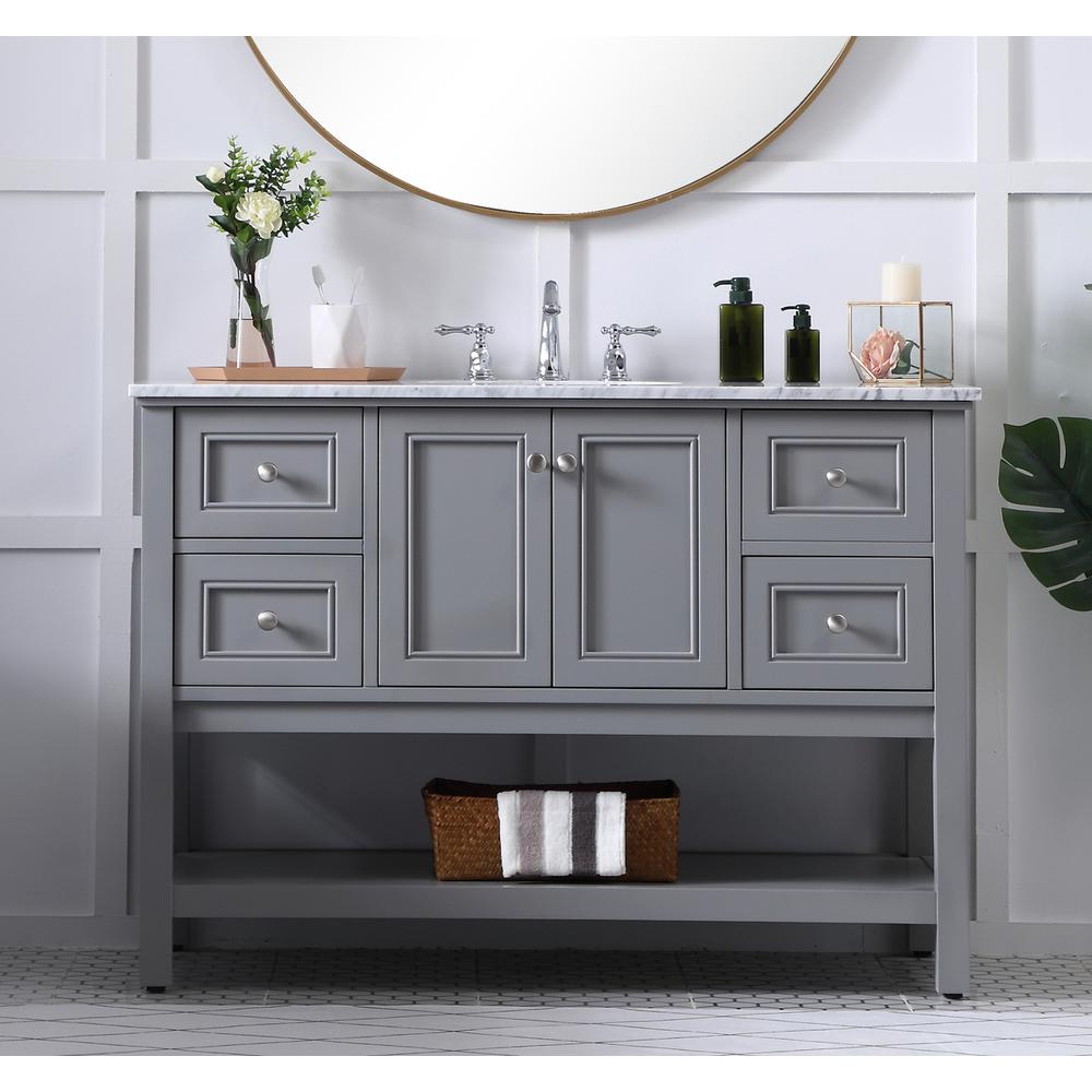 48 in. Single bathroom vanity set in Grey. Picture 14