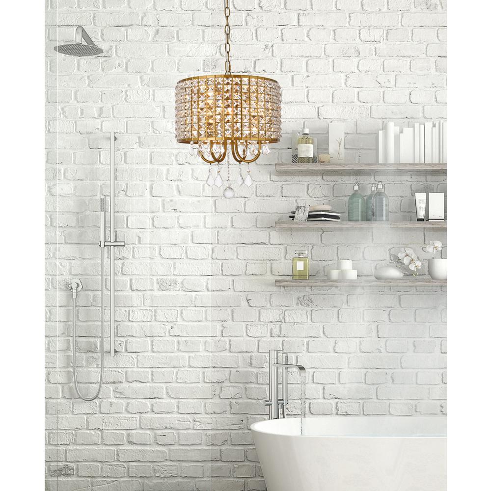 Elise 14 inch pendant in brass. Picture 8
