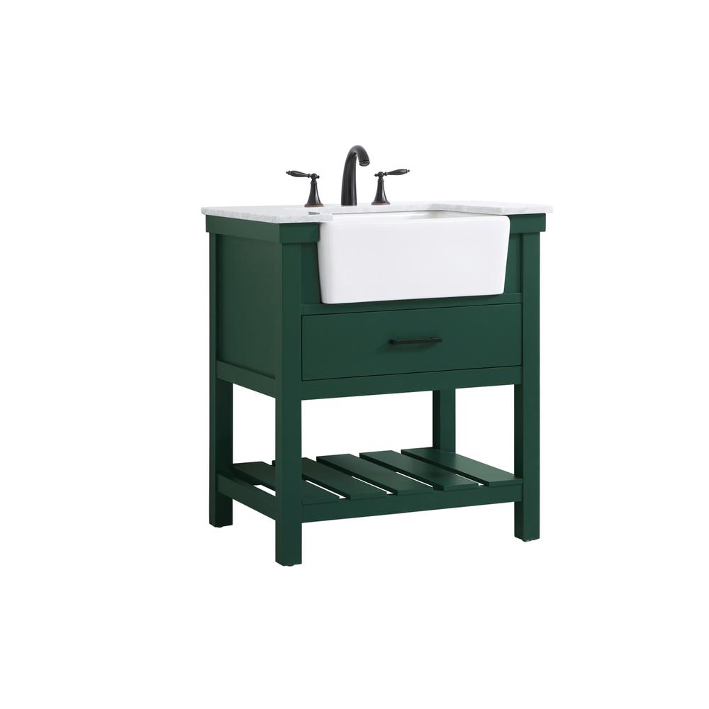 30 inch Single bathroom vanity in green. Picture 7