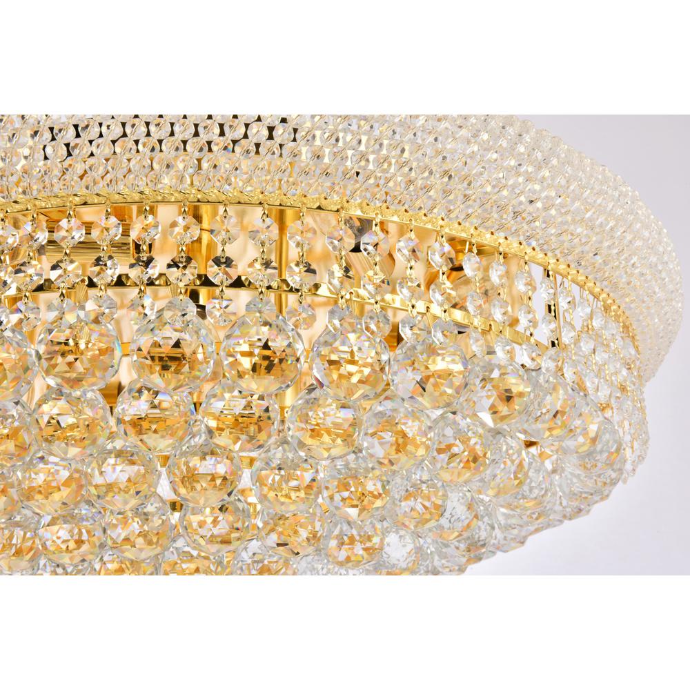 Primo 24 light Gold Flush Mount Clear Royal Cut Crystal. Picture 4