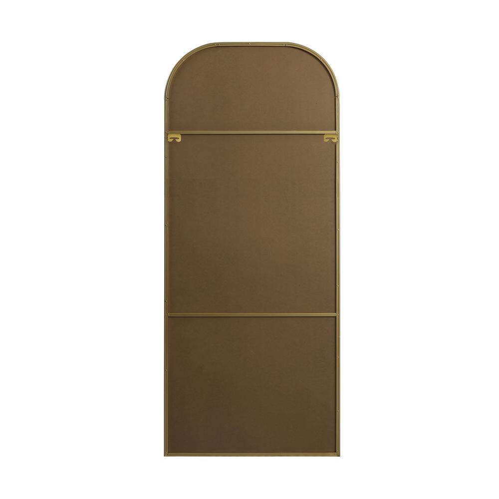 Metal Frame Arch Full Length Mirror 32x76 Inch in Brass. Picture 7