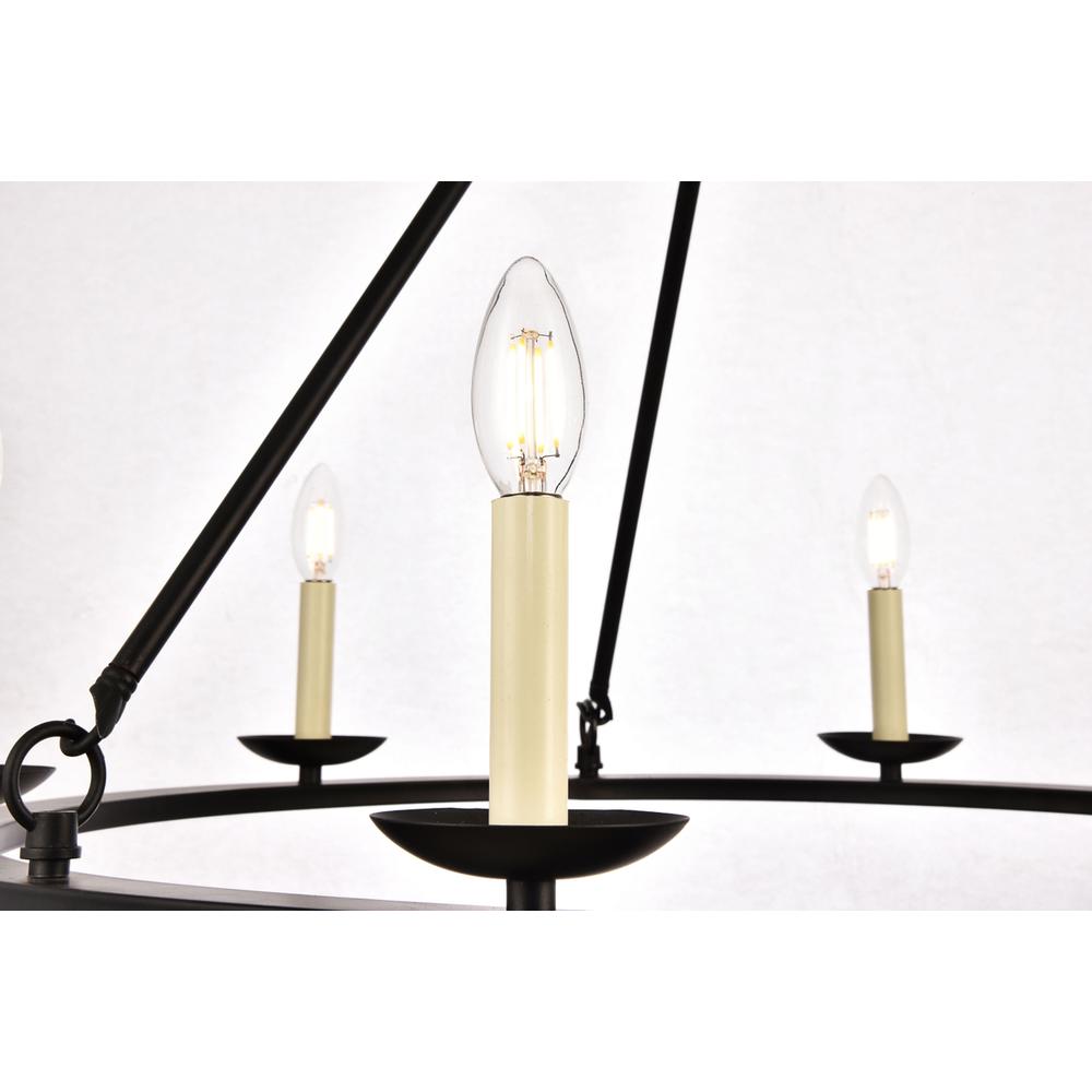 Maine Collection Chandelier D32.4 H23.25 Lt:6 Black Finish. Picture 3