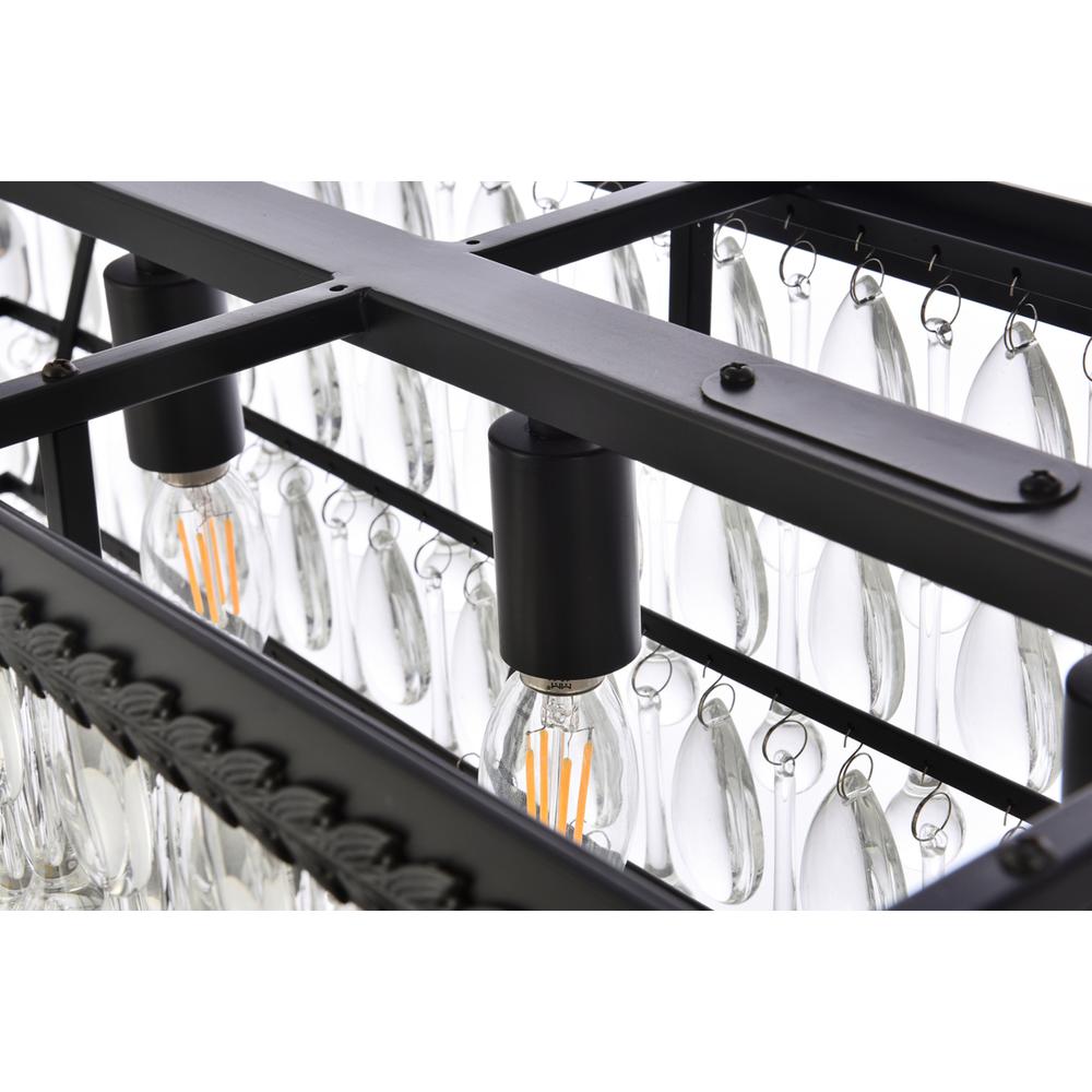 Nordic 40 inch rectangle pendant in black. Picture 4