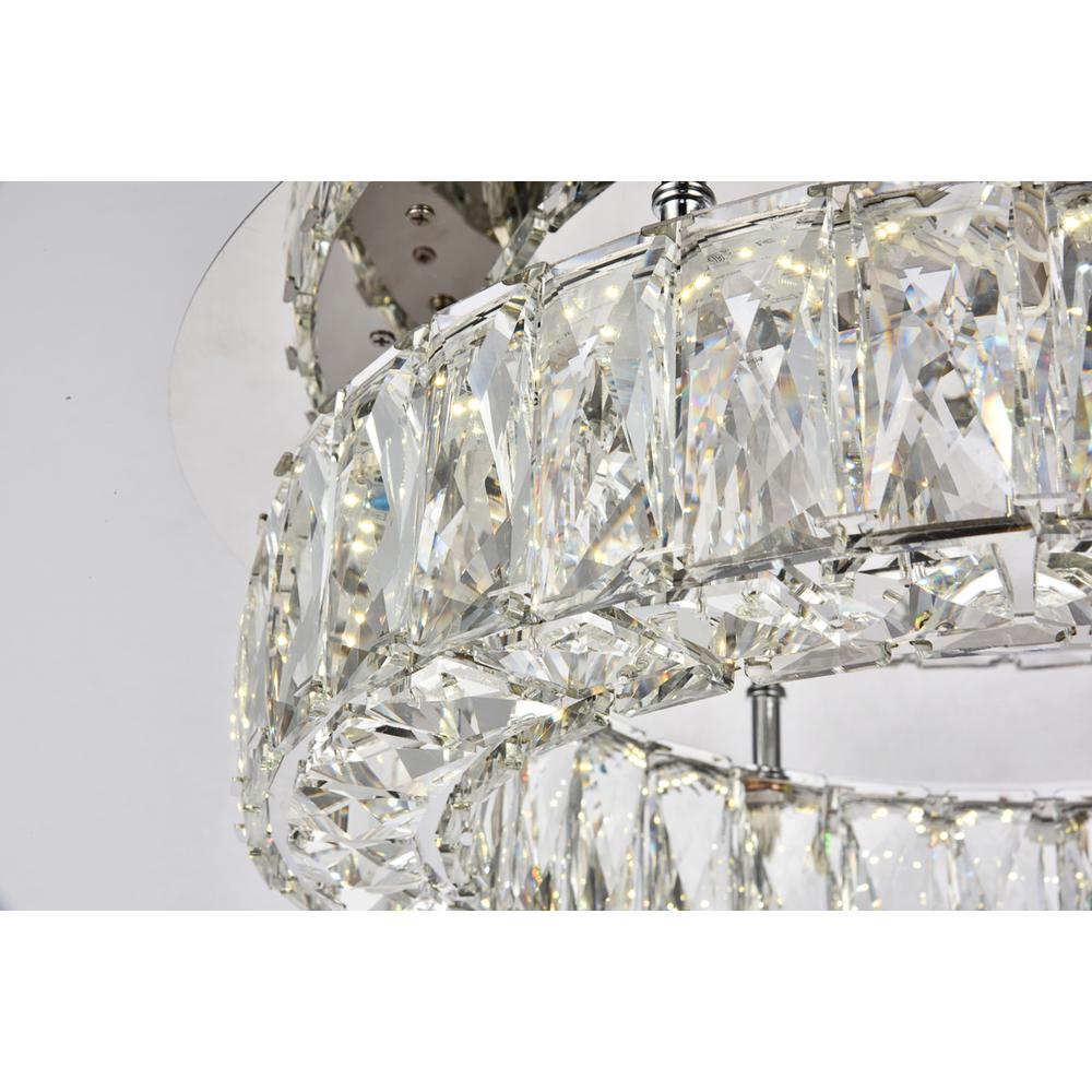Monroe LED light Chrome Flush mount Clear Royal Cut Crystal. Picture 3