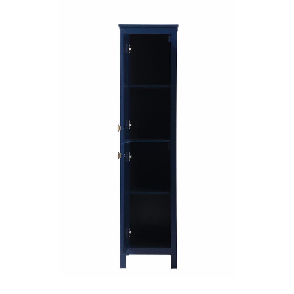 16 Inch Wide Bathroom Linen Storage Freestanding Cabinet In Blue. Picture 4