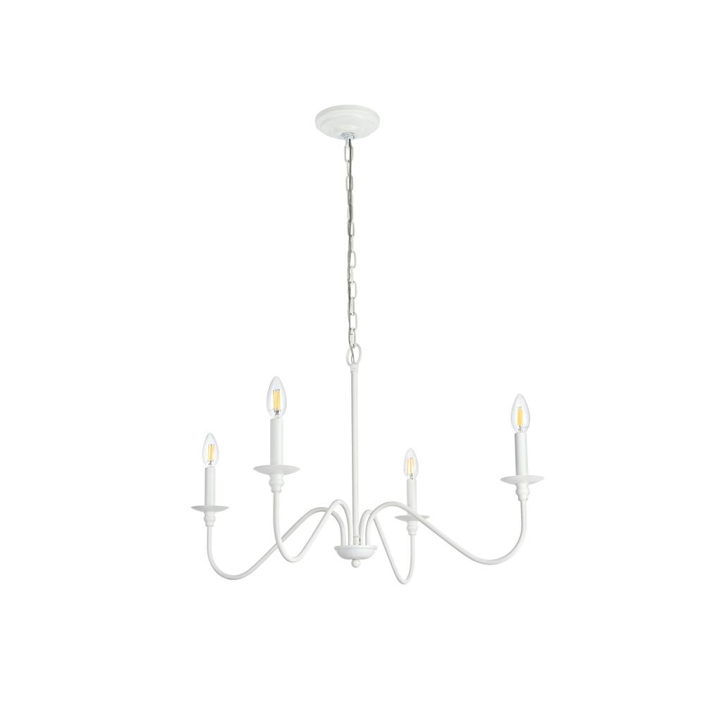 Rohan 30 inch chandelier in White. Picture 6