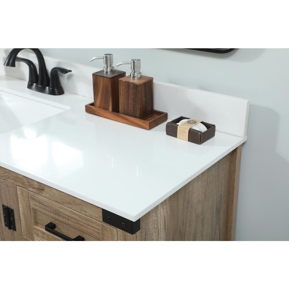 42 inch Single bathroom vanity in natural oak with backsplash. Picture 5