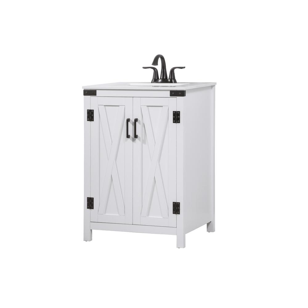24 inch Single bathroom vanity in white. Picture 7