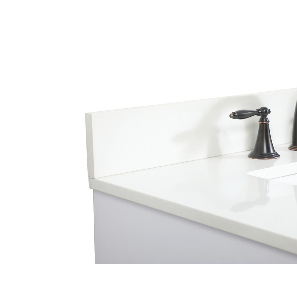 32 inch Single bathroom vanity in white with backsplash. Picture 11