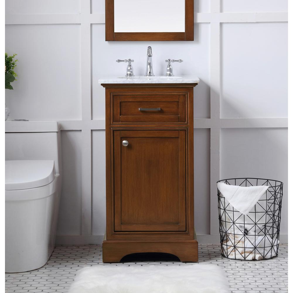 19 in. Single Bathroom Vanity set in teak. Picture 14