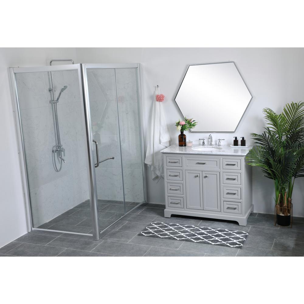 42 in. Single Bathroom Vanity set in light grey. Picture 9