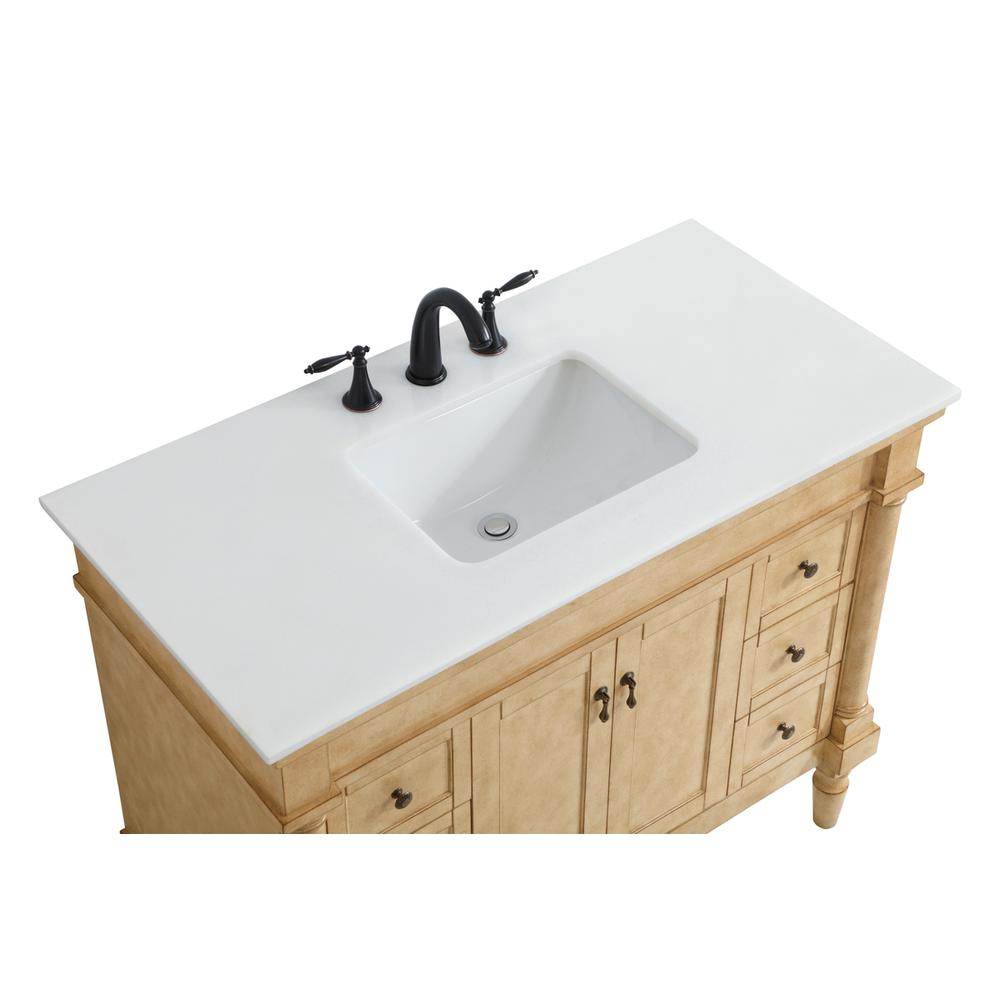 42 inch Single Bathroom vanity in Antique Beige. Picture 10