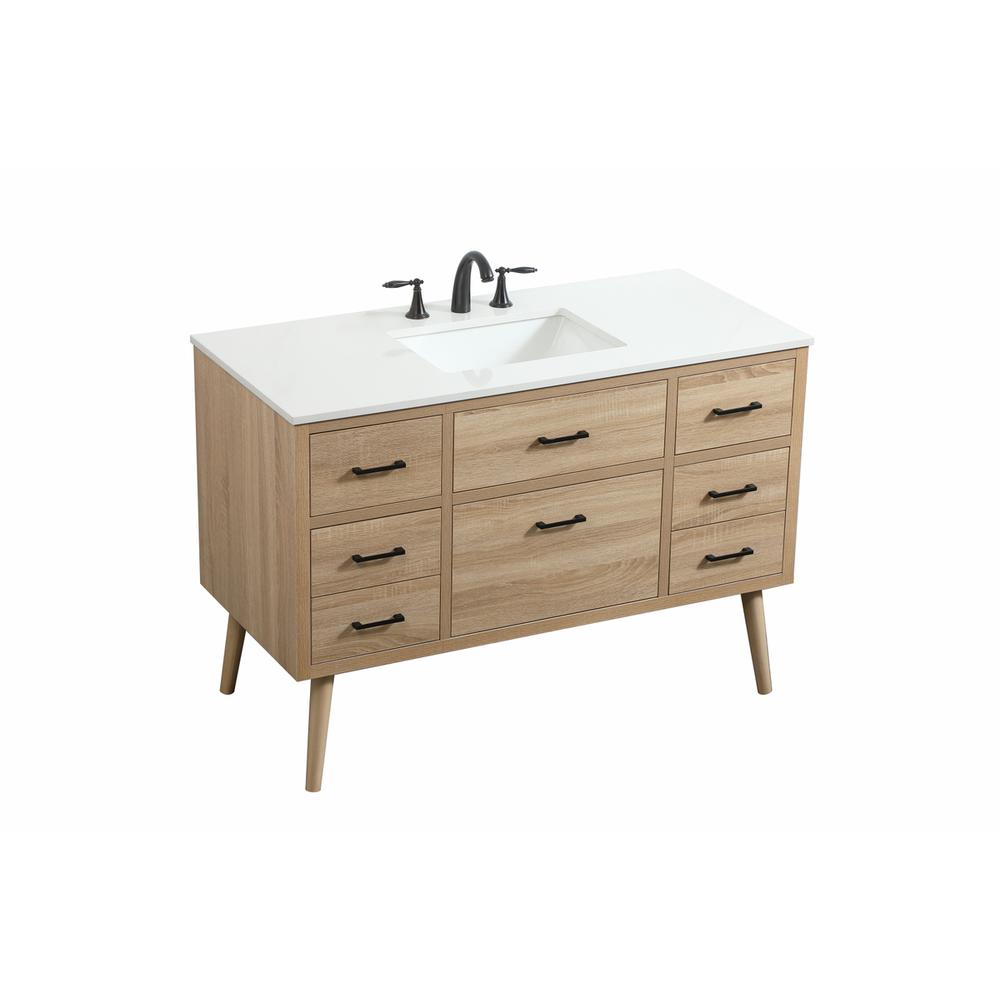48 inch Single bathroom vanity in mango wood. Picture 8