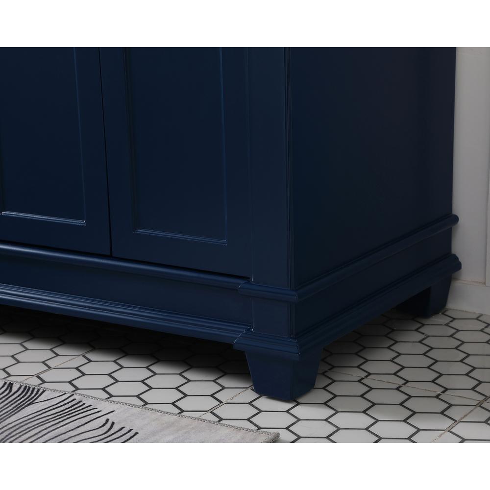60 inch Double Bathroom Vanity set in Blue. Picture 6