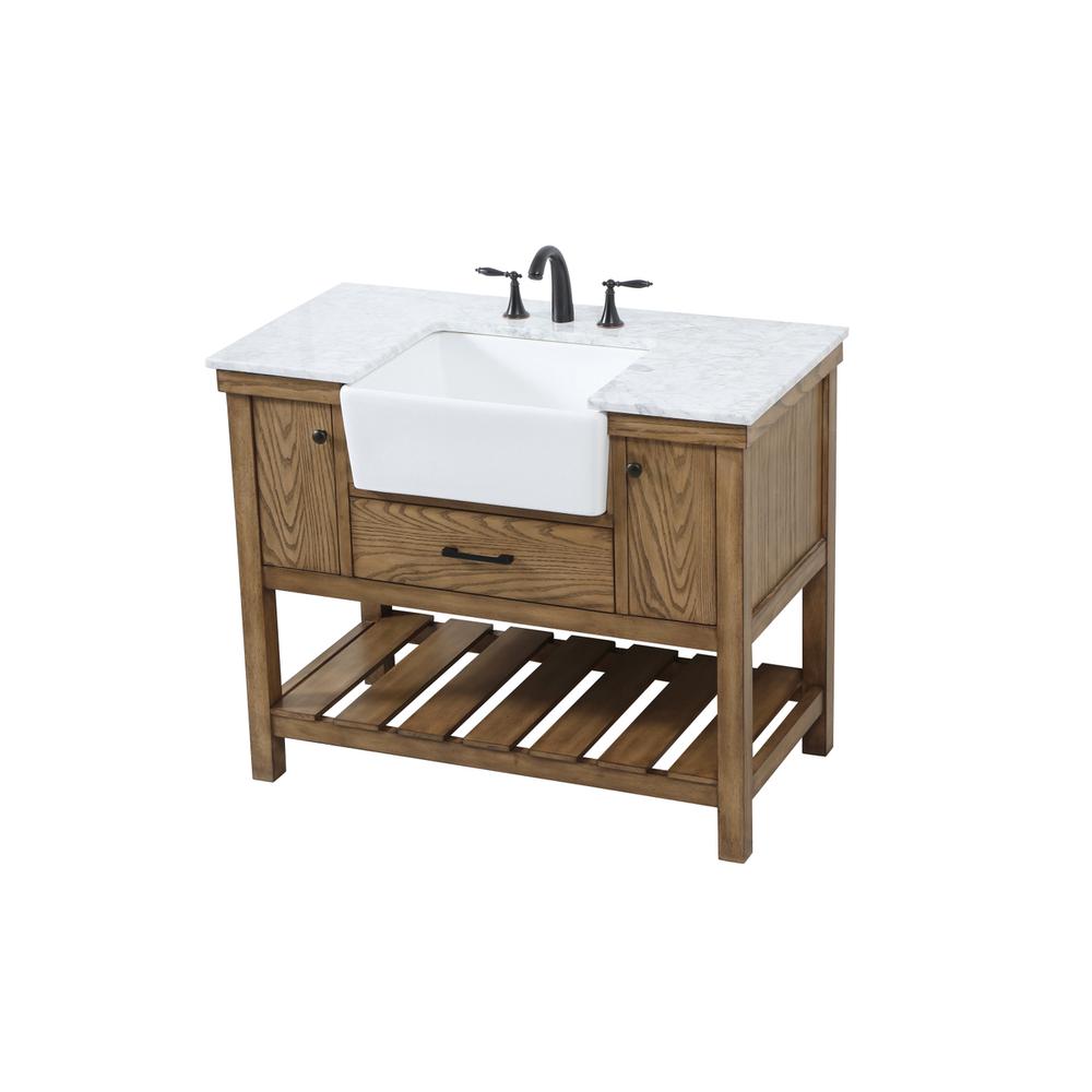 42 inch Single bathroom vanity in driftwood. Picture 8