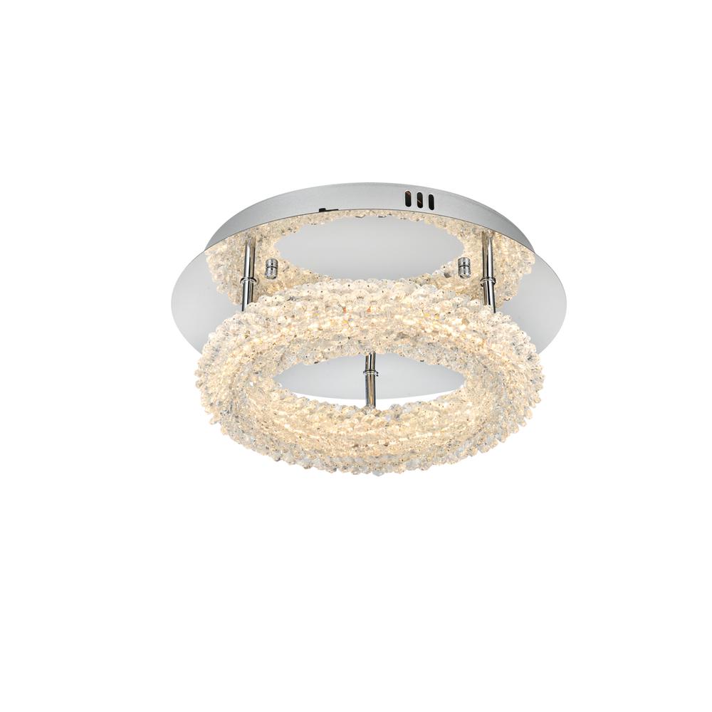 Bowen 14 inch Adjustable LED Flush Mount in Chrome. Picture 1