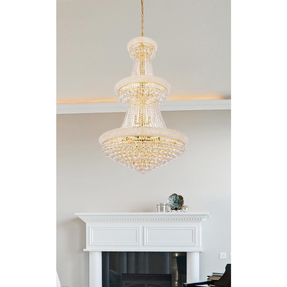 Primo 32 light Gold Chandelier Clear Royal Cut Crystal. Picture 8