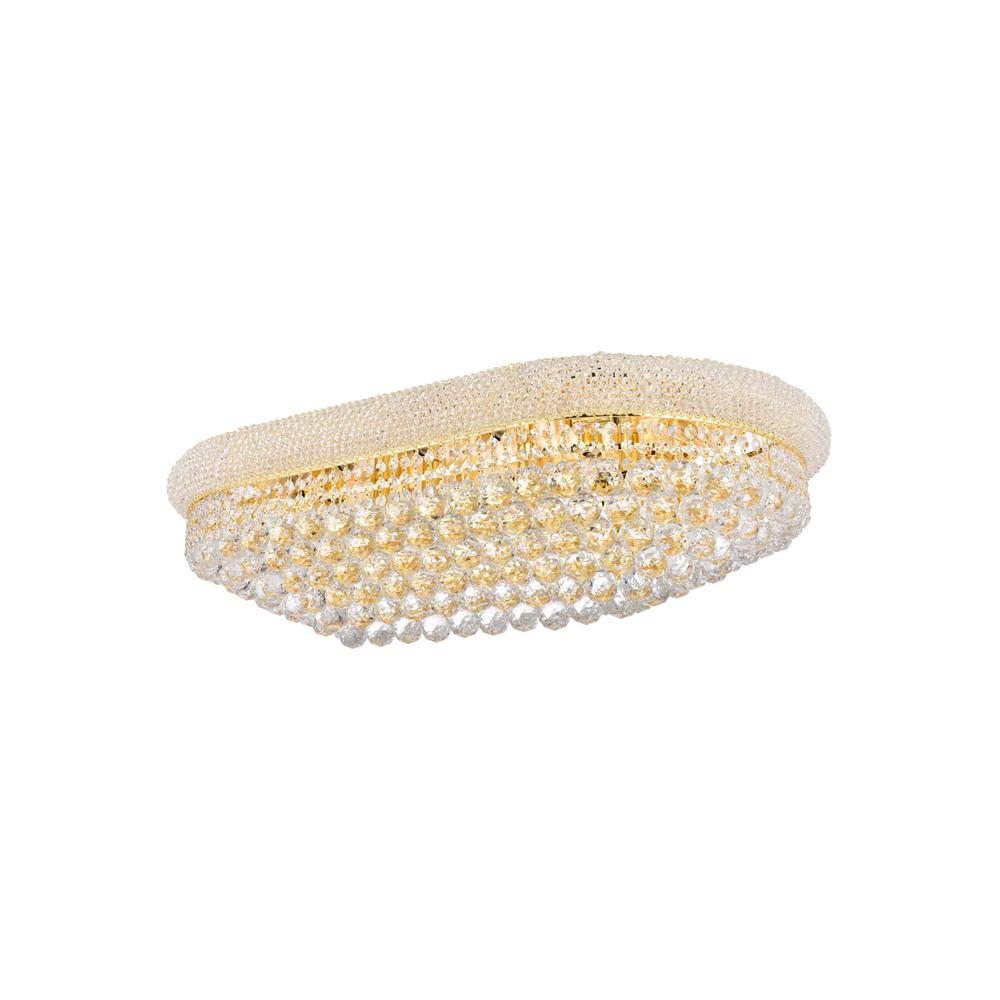 Primo 18 light Gold Flush Mount Clear Royal Cut Crystal. Picture 6