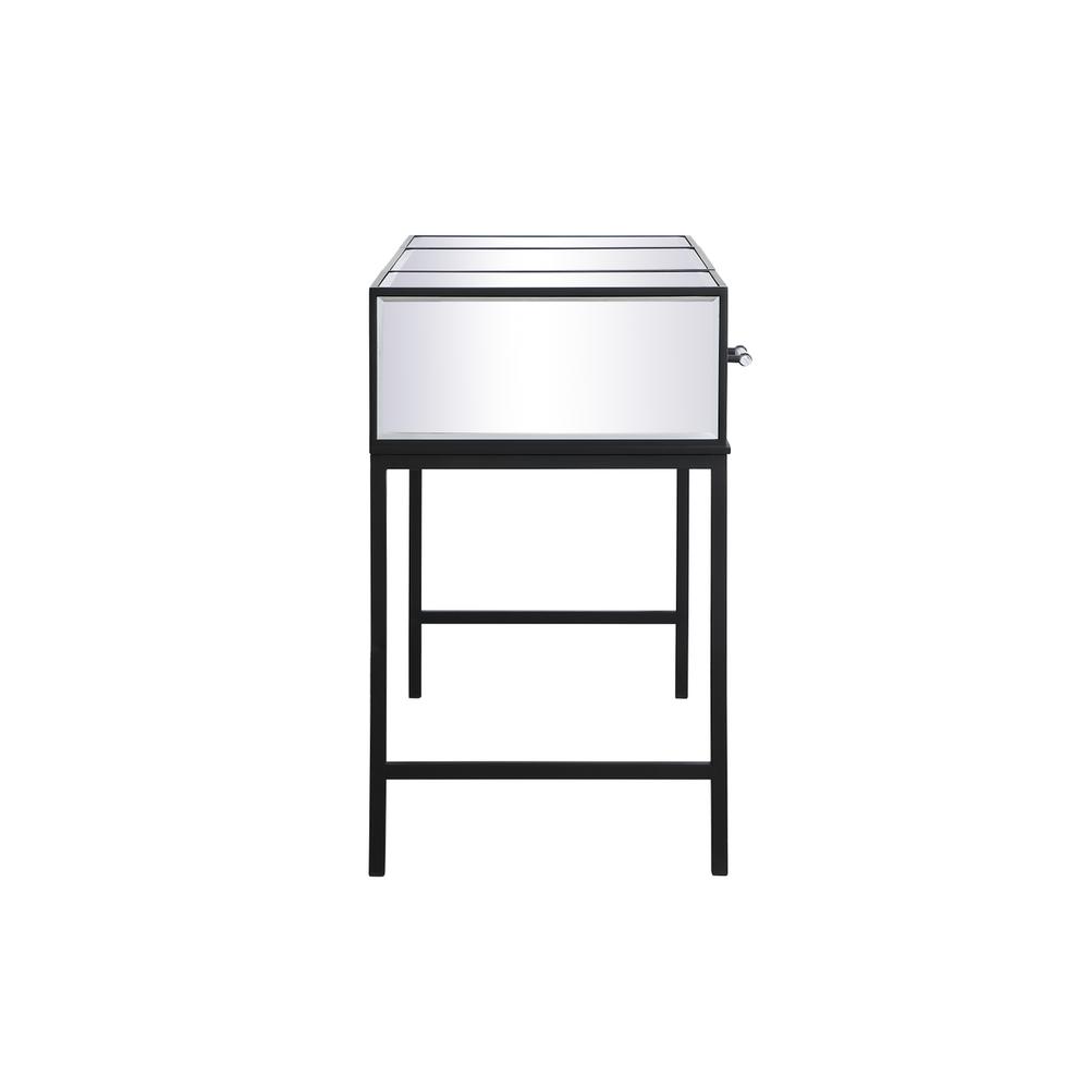 42 inch mirrored flip top vanity table in black. Picture 9
