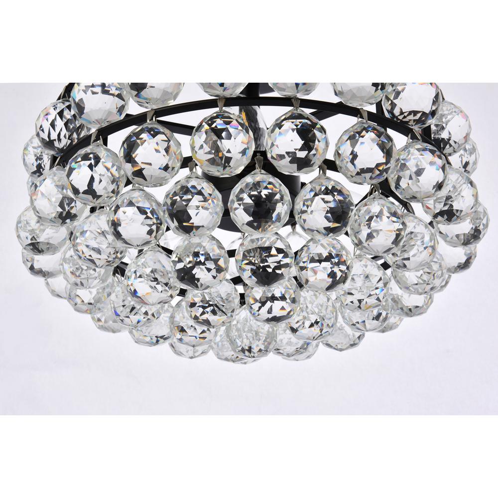 Savannah 14 inch flush mount in black. Picture 3