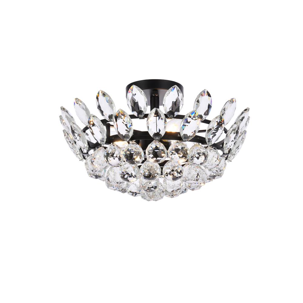 Emilia 16 inch flush mount in black. Picture 2
