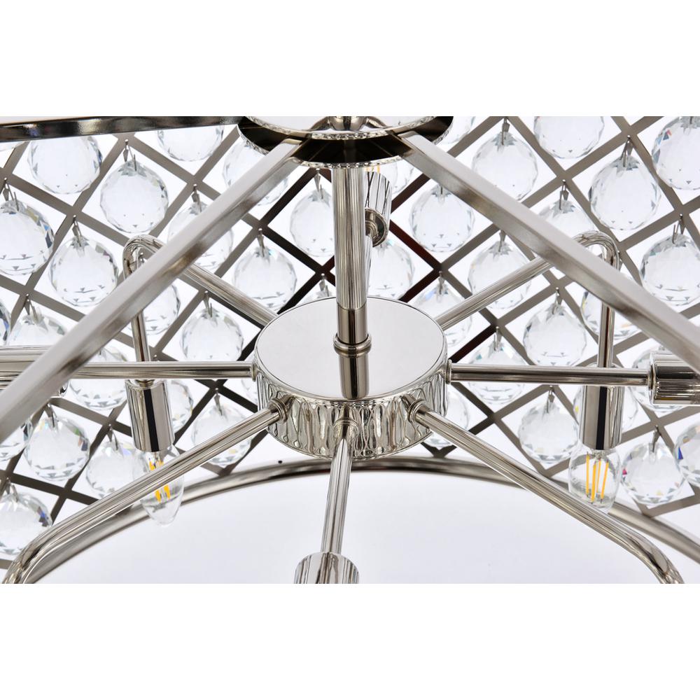 Madison 8 light polished nickel Chandelier Clear Royal Cut Crystal. Picture 5