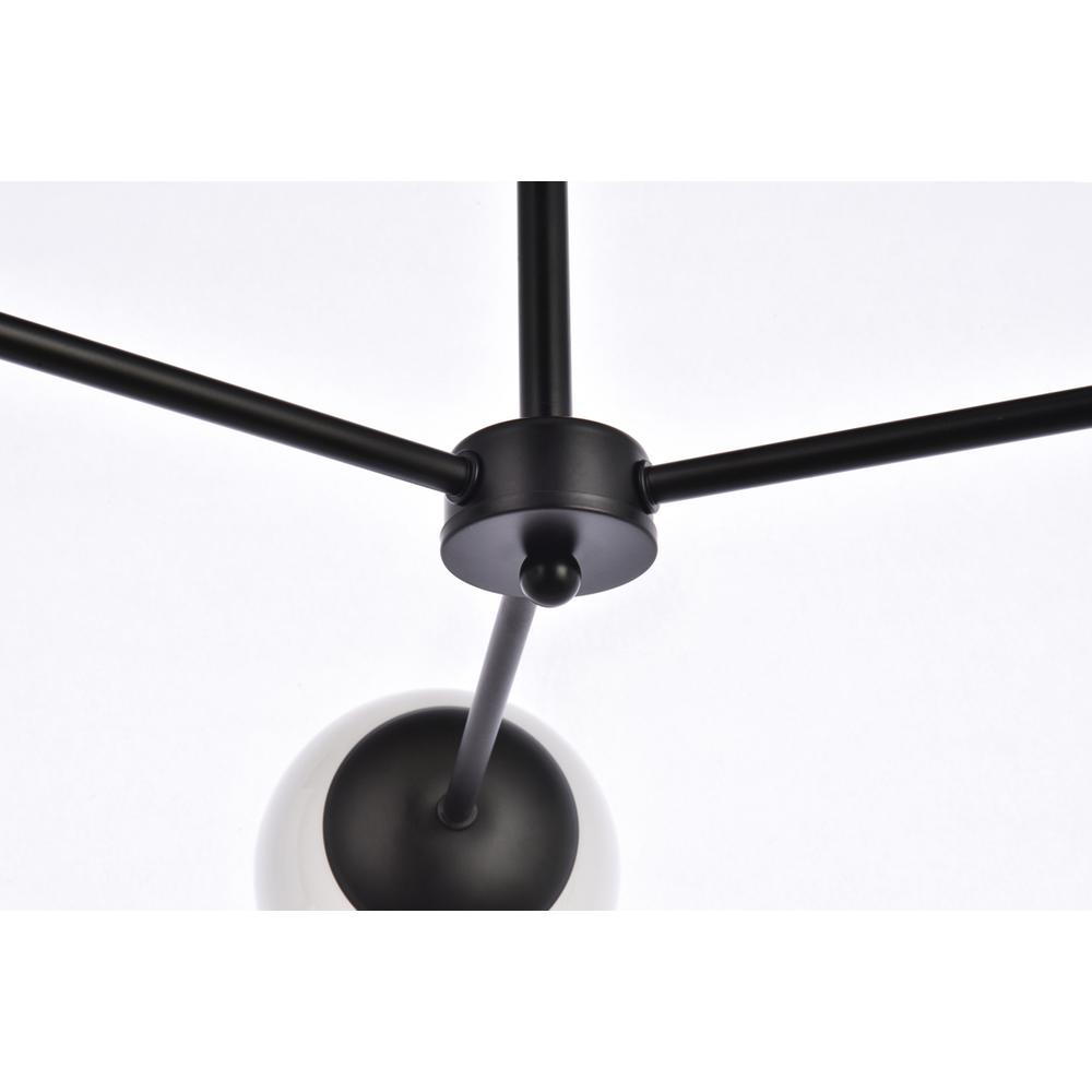 Briggs 32 inch pendant in black with white shade. Picture 3