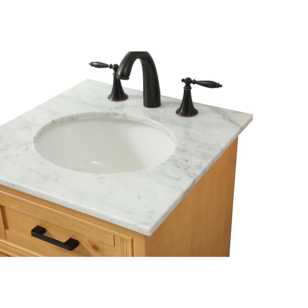 19 inch Single bathroom vanity in natural wood. Picture 11