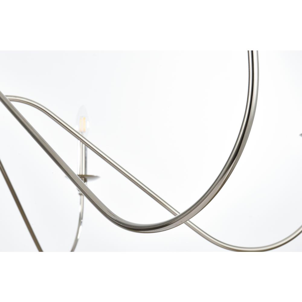 Rohan 60 inch chandelier in Polished Nickel. Picture 5