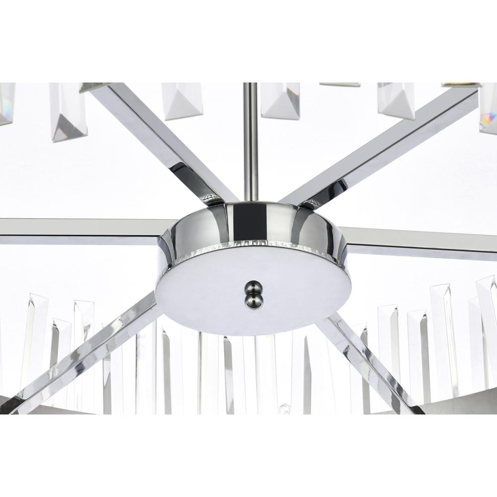 Serephina 36 inch crystal round chandelier light in chrome. Picture 4