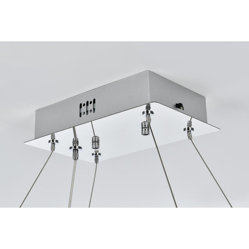 Bowen 51 inch Adjustable LED Chandelier in Chrome. Picture 7