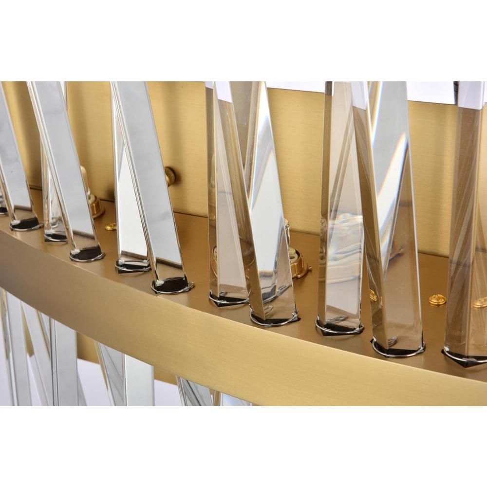 Serephina 24 inch crystal bath sconce in satin gold. Picture 4