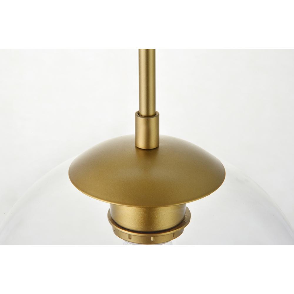 Baxter 1 Light Brass Pendant With Clear Glass. Picture 4